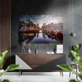 River in the City Brushed Aluminium Dibond Wall Art.